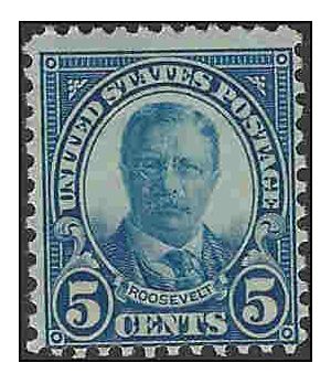# 637 5c Theodore Roosevelt 1927 Mint NH