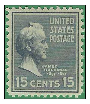 # 820 15c Presidential Series-James Buchanan 1938 Mint NH