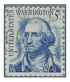#1283a 5c Prominent Americans George Washington 1966 Used Tagged