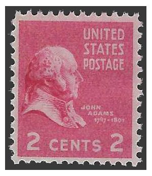 # 806 2c Presidential Issue John Adams 1938 Mint NH