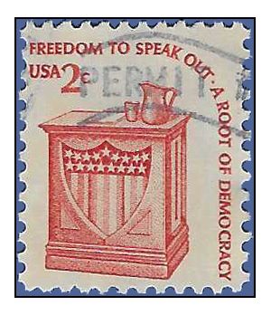 #1582 2c Speaker's Stand Freedom of Speech 1981 Used