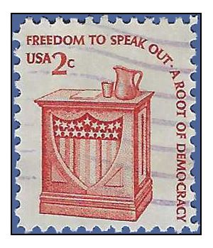 #1582 2c Speaker's Stand Freedom of Speech 1981 Used