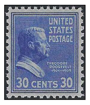 # 830 30c Presidential Issue Theodore Roosevelt 1938 Mint NH