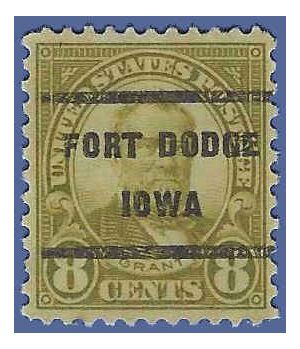 # 640 8c Ulysses S. Grant 1927 Used Precancel FORT DODGE IOWA