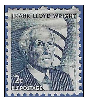 #1280 2c Frank Lloyd Wright 1966 Used