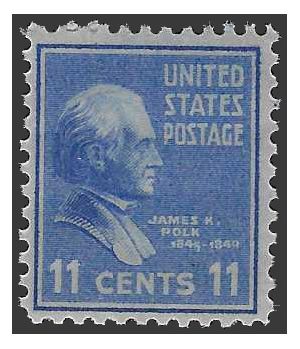 # 816 11c Presidential Issue-James A. Polk 1938 Mint NH