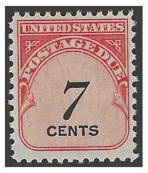 Scott J 95 7c US Postage Due Shiny Gum 1959 Mint NH