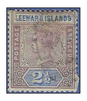 Leeward Islands #  3 1890 Used HR
