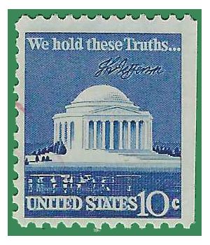 #1510 10c Jefferson Memorial Booklet Single 1973 Used