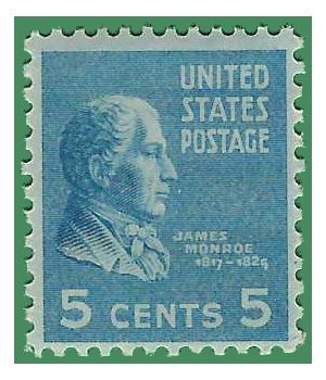 # 810 5c Presidential Issue - James Monroe 1938 Mint NH
