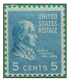 # 810 5c Presidential Issue - James Monroe 1938 Mint NH