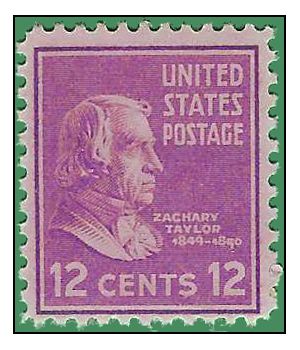 # 817 12c Presidential Issue Zachary Taylor 1938 Mint NH
