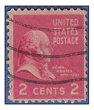 # 806 2c Presidential Issue John Adams 1938 Used