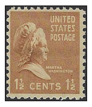 # 805 1.5c Presidential Issue - Martha Washington 1938 Mint NH