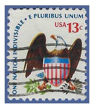 #1596 13c Americana Issue - Eagle and Shield 1975 Used