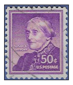 #1051 50c Liberty Issue Susan B. Anthony 1958 Used DP