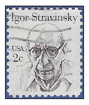 #1845 2c Igor Stravinsky 1982 Used