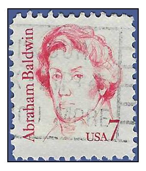 #1850 7c Great Americans Abraham Baldwin 1985 Used