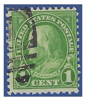 # 632 1c Benjamin Franklin 1927 Used