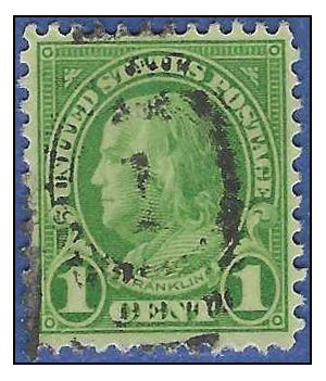 # 632 1c Benjamin Franklin 1927 Used
