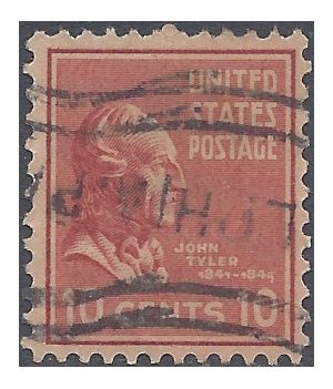 # 815 10c Presidential Issue John Tyler 1938 Used