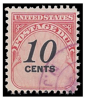 Scott J97 10c US Postage Due 1959 Used