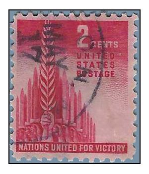 # 907 2c Nations United for Victory 1943 Used