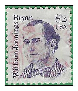 #2195 $2.00 Great Americans William Jennings Bryan 1986 Used
