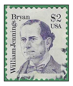 #2195 $2.00 Great Americans William Jennings Bryan 1986 Used