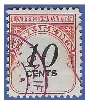 Scott J97 10c US Postage Due 1959 Used