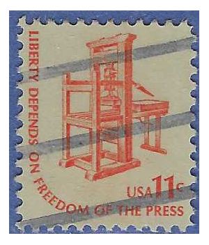 #1593 11c Early American Printing Press 1975 Used