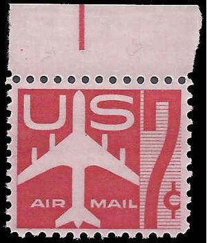 Scott C 60 7c US Airmail Silhouette of Jet Airliner 1960 Mint NH