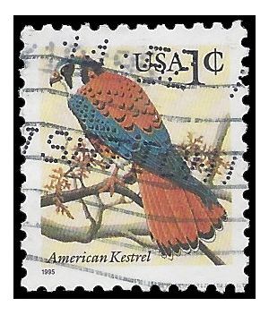 #2477 1c American Kestrel 1995 Used