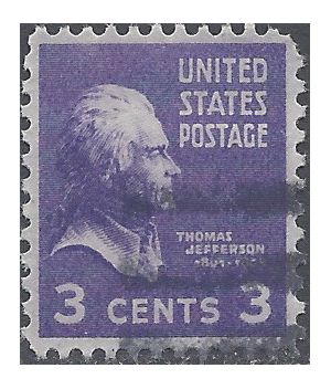 # 807 3c Presidential Issue-Thomas Jefferson 1938 Used