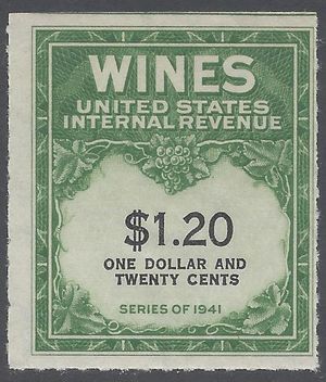 Scott RE146 $1.20 Internal Revenue: Wines 1942 Mint NH