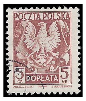 Poland #J123 1951 CTO