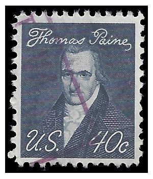 #1292 40c Prominent Americans Thomas Paine 1968 Used