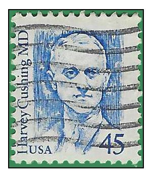 #2188a 45c Great Americans Harvey Cushing MD 1990 Used