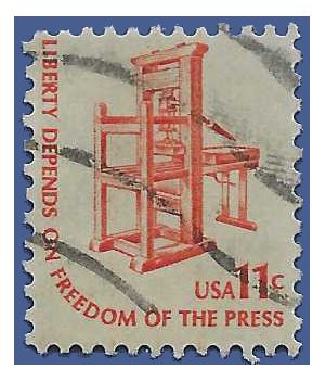 #1593 11c Early American Printing Press 1975 Used