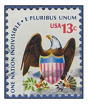#1596 13c Americana Issue - Eagle and Shield 1975 Used