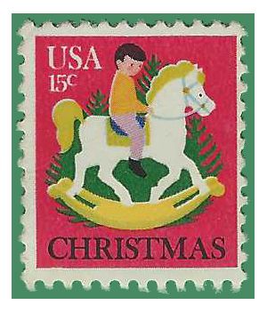 #1769 15c Child on Hobby Horse and Christmas Tree 1978 Used