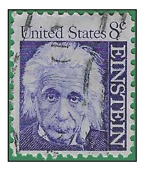 #1285a 8c Prominent Americans Albert Einstein 1966 Used