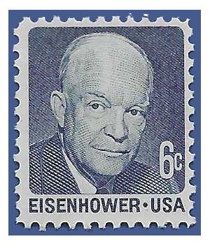 #1393 6c Dwight D. Eisenhower Dull Gum 1970 Mint NH