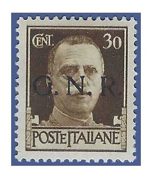 Italy Italian Social Republic GNR Overprint 1943 Mint NH Sassone 475 - MI:MB6