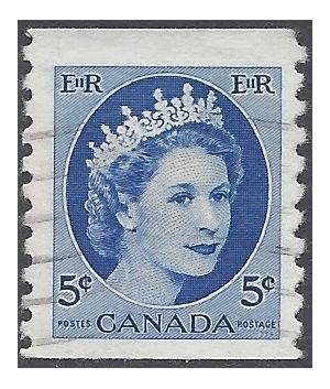 Canada # 348 1954 Used Coil Single