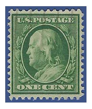 # 374 1c Benjamin Franklin 1910 Used