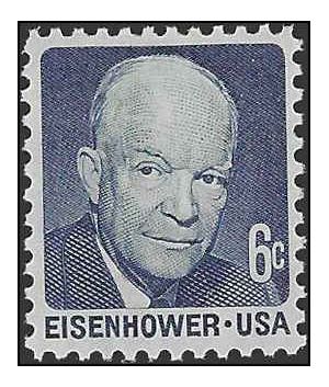 #1393 6c Dwight D. Eisenhower Dull Gum 1970 Mint NH