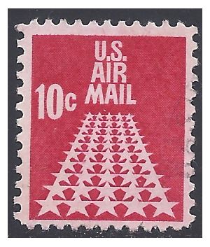 Scott C 72 10c US Air Mail Fifty Star Runway 1968 Used