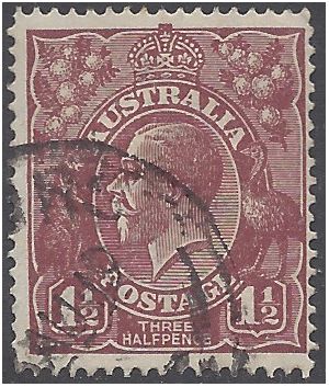 Australia #  24a 1918 Used