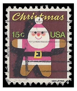 #1800 15c Santa Claus Christmas Tree Ornament 1979 Used
